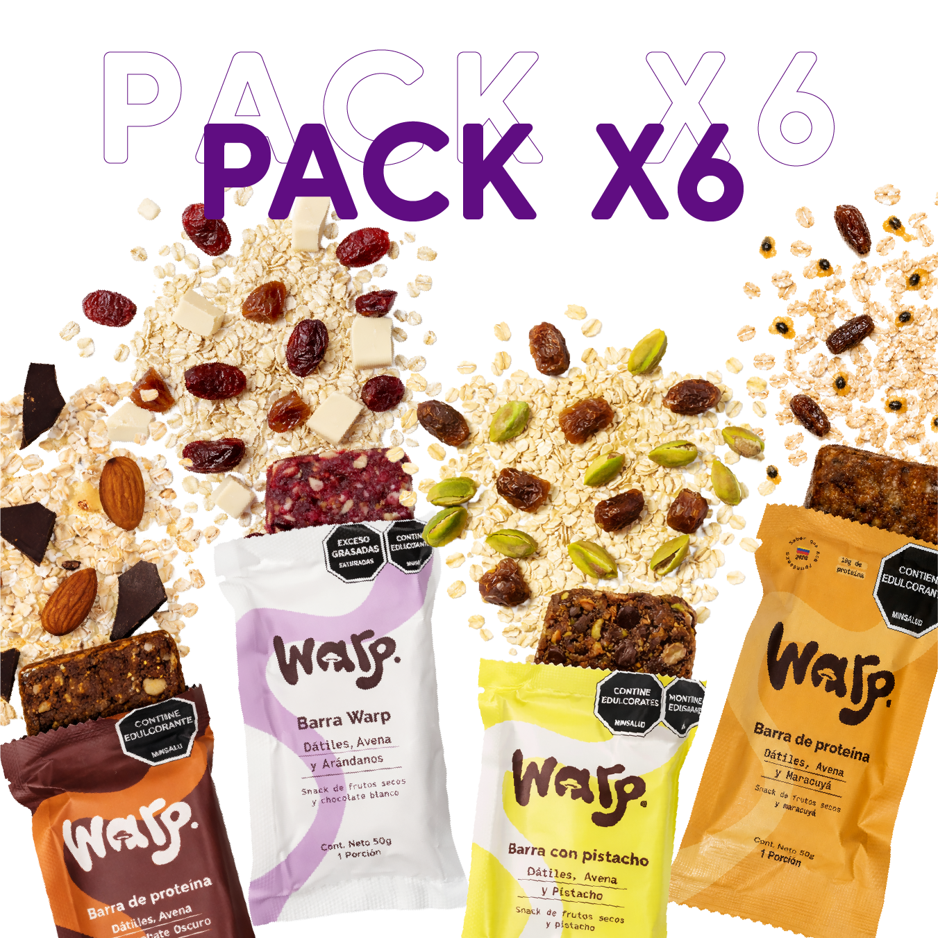 Warp Snacks Pack x6