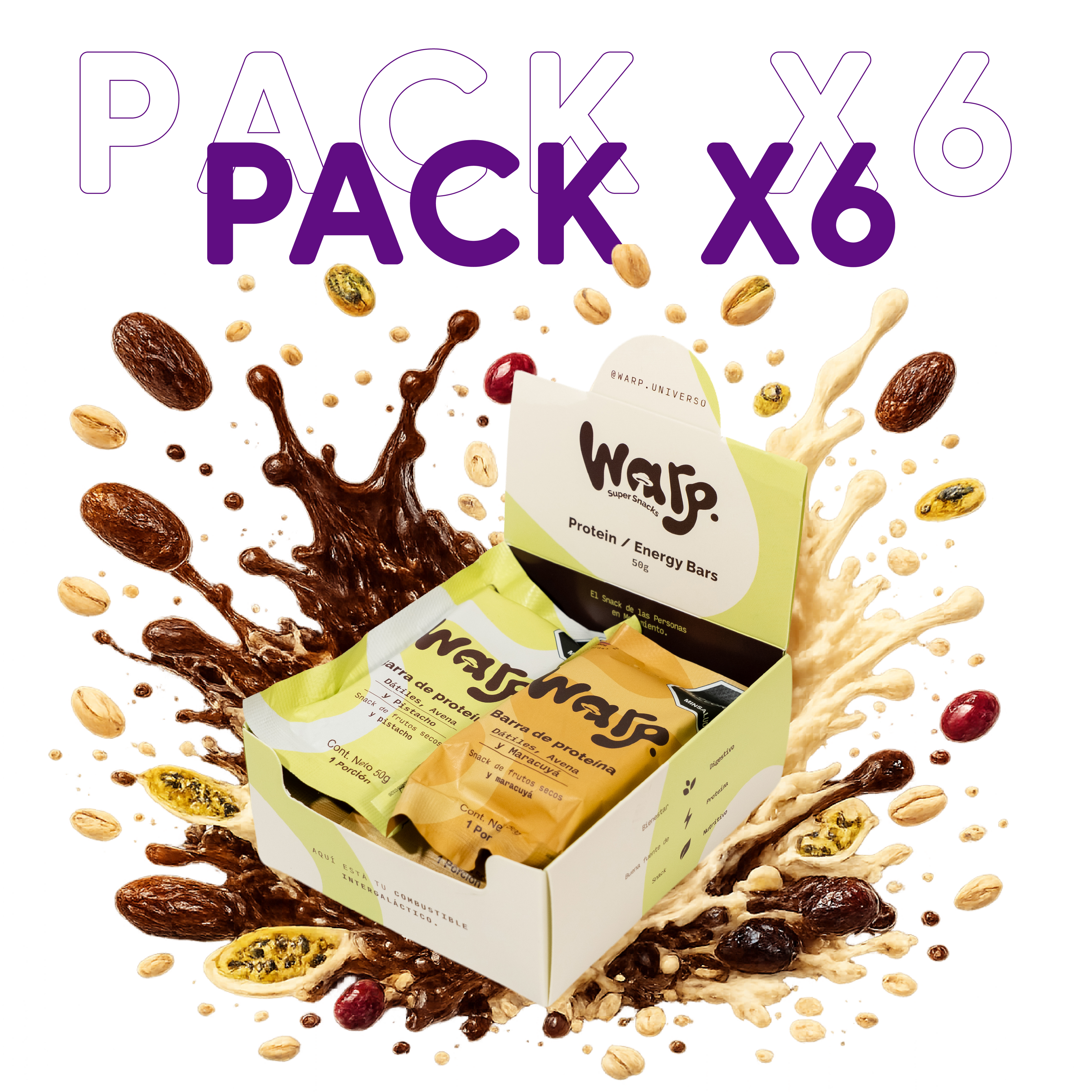 Warp Snacks Pack x6